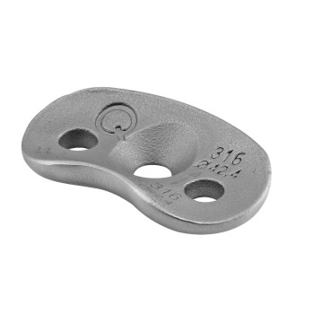 Destička pod madlo, 90°, pro MOD 0305, madlo O42,4 mm, nerez. ocel 316, kartáčovaná
