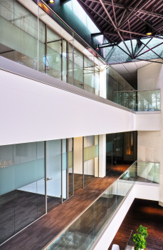 Easy Glass Slim "F", základní profil, horní montáž, délka 5000 mm, hliník, kartáčovaný, eloxovaný