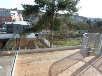 Easy Glass Smart "F", základní profil, horní montáž