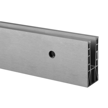 Easy Glass Max, základní profil, boční montáž, délka 2500 mm, hliník, kartáčovaný, eloxovaný