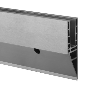 Easy Glass Max "Y", základní profil, boční montáž, délka 2500 mm, hliník, kartáčovaný, eloxovaný